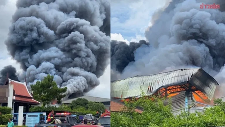 เพลิงไหม้โรงงานกระดาษทิชชู  เสียหายเป็นจำนวนมากได้แก่ชั้น 2