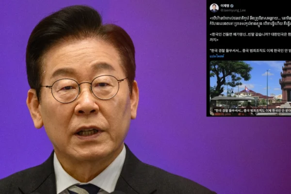 ปธน.อี แจ-มยอง โพสต์ภาษาเขมร